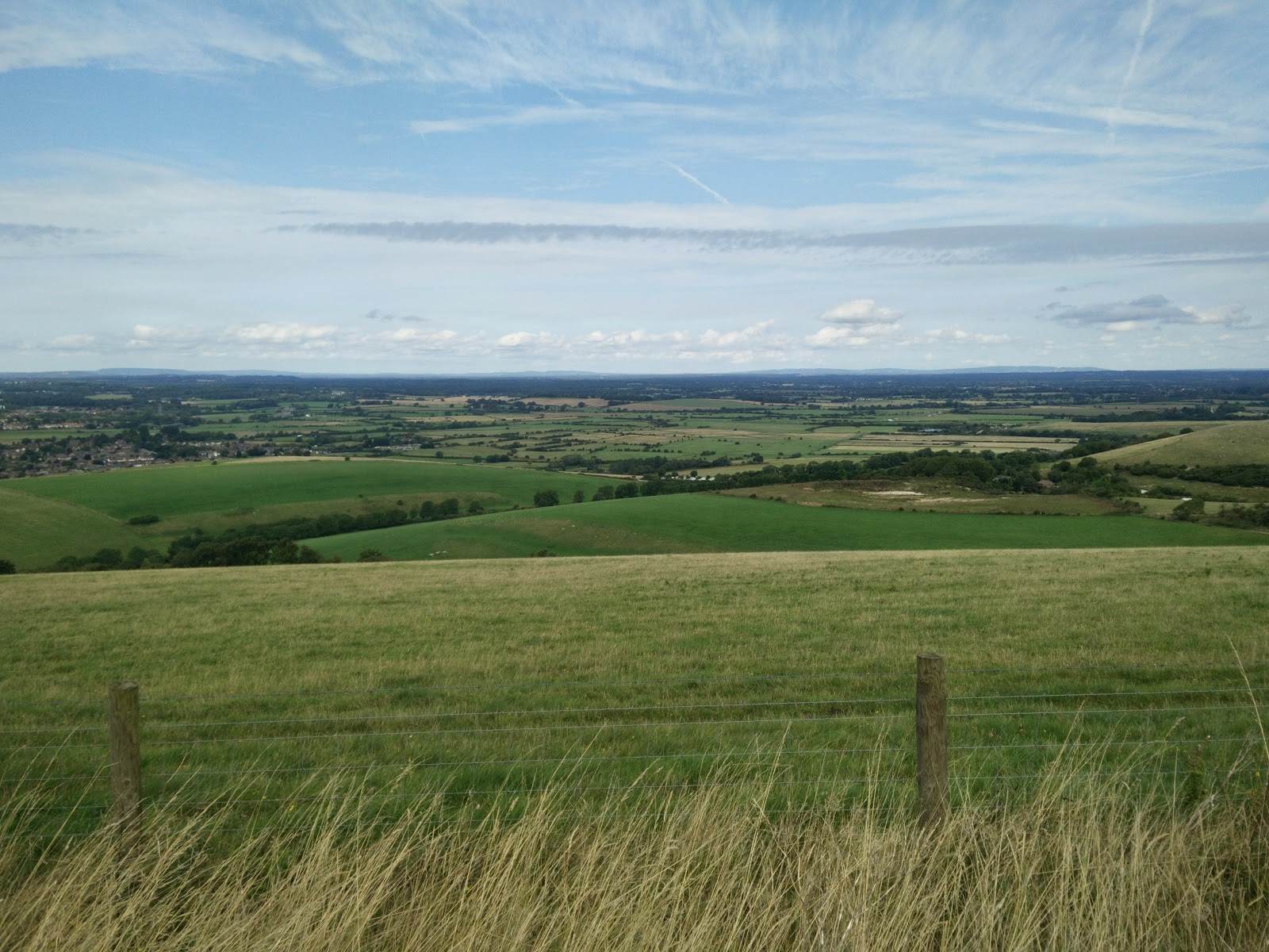 From the top of Beeding Hill, just before Truleigh Hill