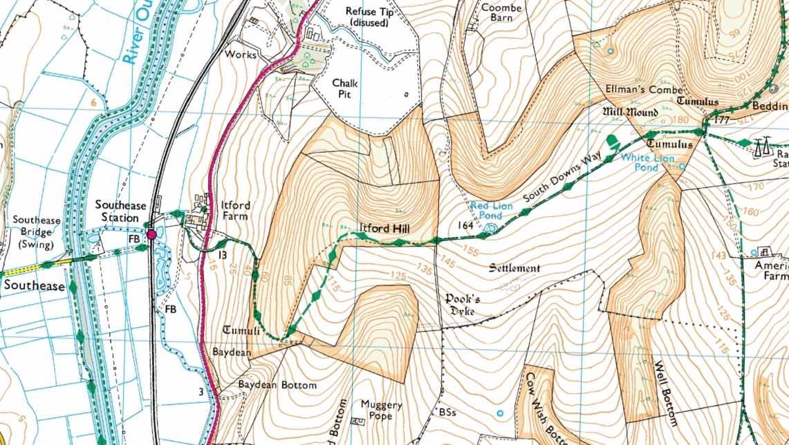 The imposing track could be seen curving up the hill from the river crossing
