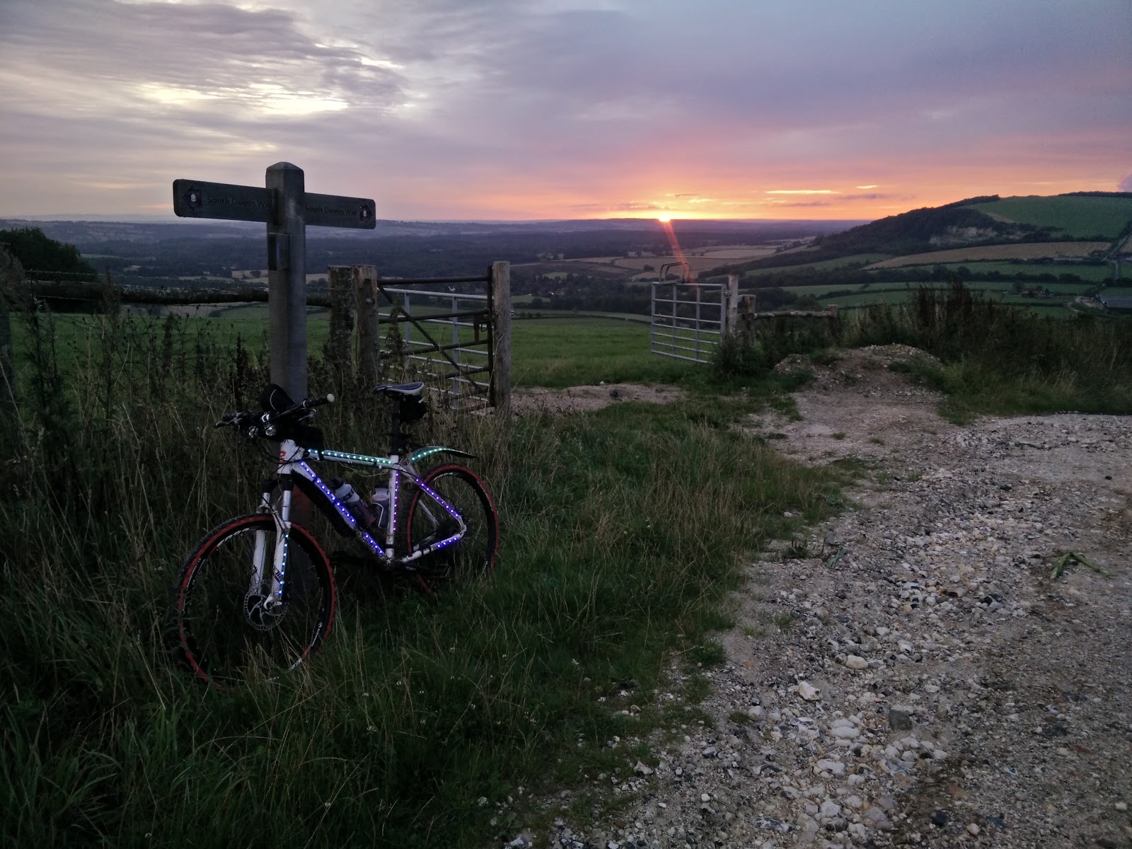 I was treated to a magnificent sunrise on the approach to Cocking. This photo doesn't do it any justice at all, it was spectacular