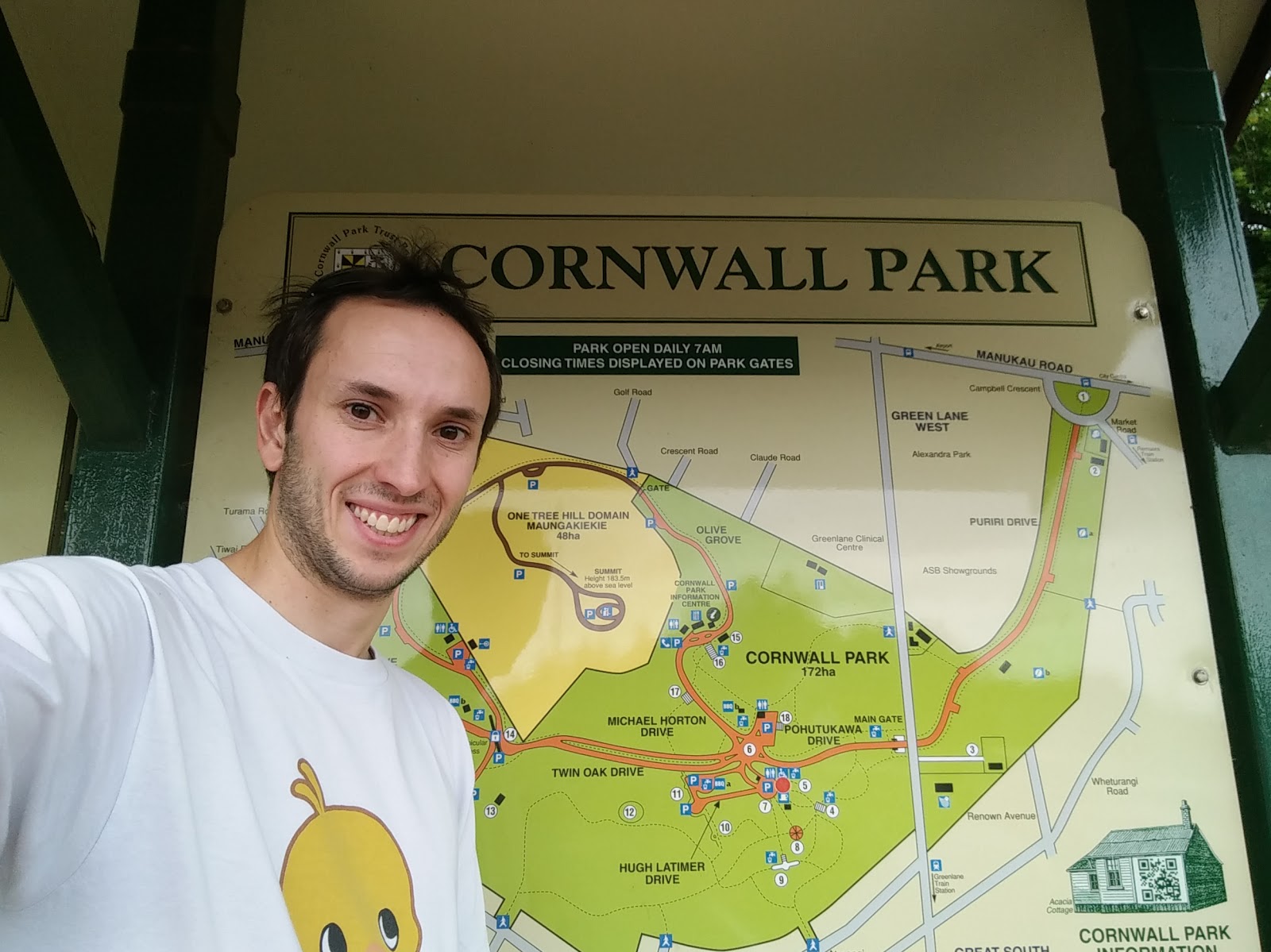 Scoping out the route in the park