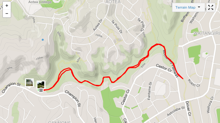 A nice shady course to hide from the sun :)